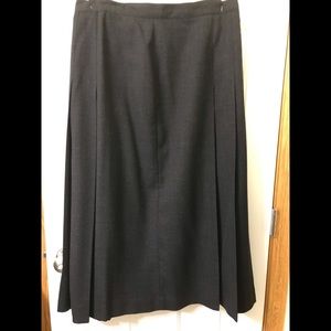 Dark gray long classic skirt